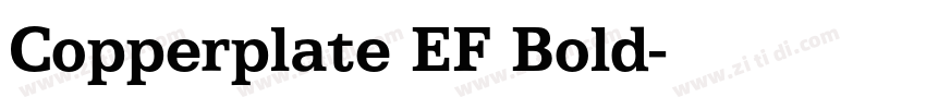 Copperplate EF Bold字体转换